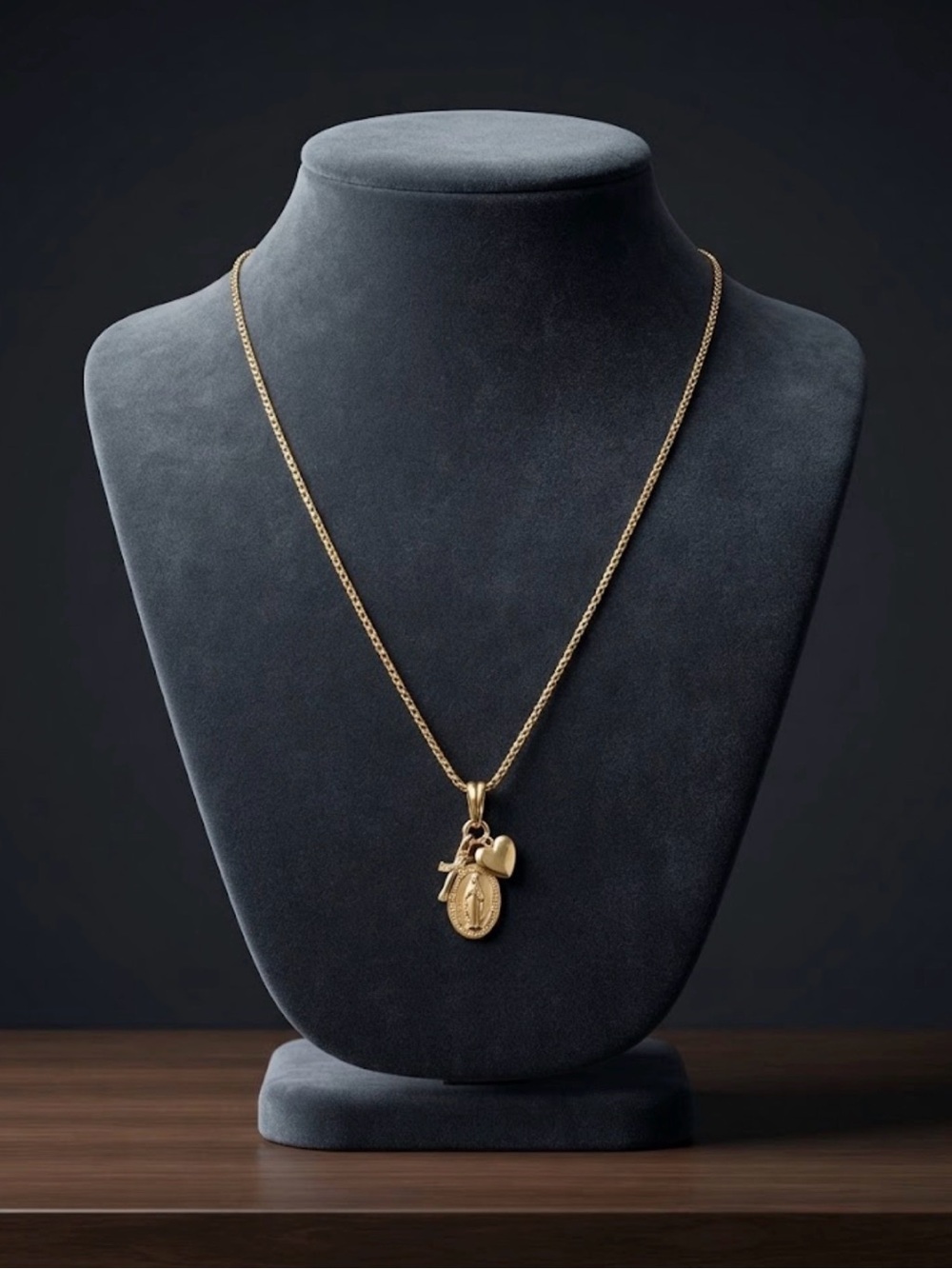 Gold Tone Pendant Charm Necklace - Women Jewelry